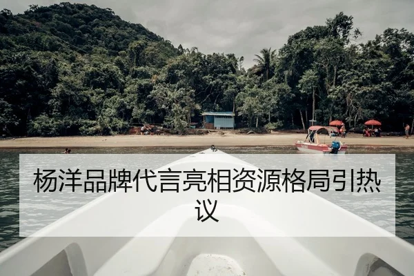 杨洋品牌代言亮相资源格局引热议